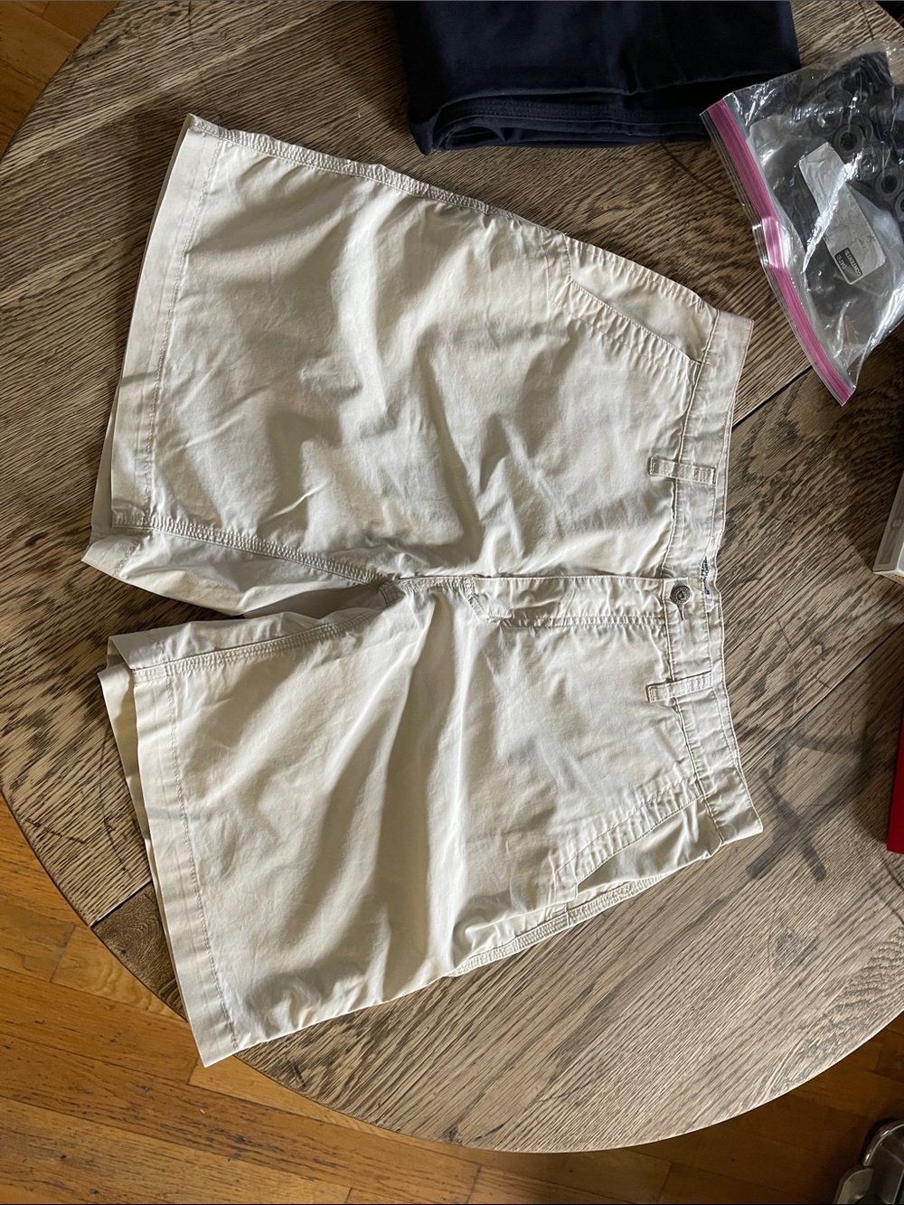 Mountain Khakis Cream High-Rise Bermuda Shorts